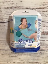 SwimWays Soft Swimmies Teal Swim Arm Floats Floaties Soft Fabric Ages 3-5 - NIB