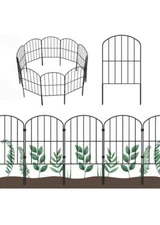 OUSHENG Decorative Garden Fence Fencing 10 Panels, 10ft (L) x 24in (H)