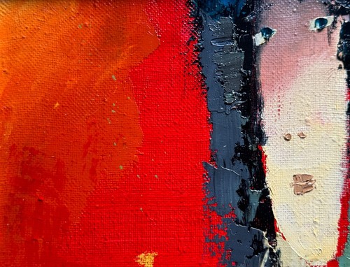 Abstract Oil painting Third angel portrait Ukrainian painter Canvas original art - Picture 3 of 11