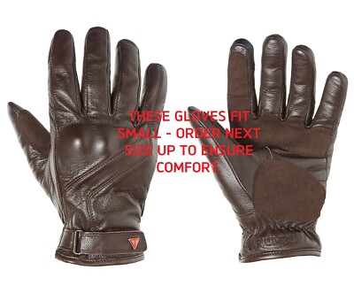 Triumph Motorcycles Lothian dunkelbraune klassische Ziegenlederhandschuhe RIESIGER RABATT