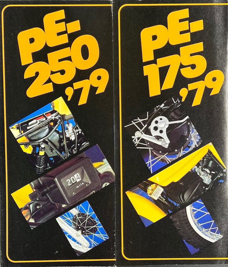 1979 Suzuki PE175 PE250 tri-fold brochure-Vintage PE 175 PE 250
