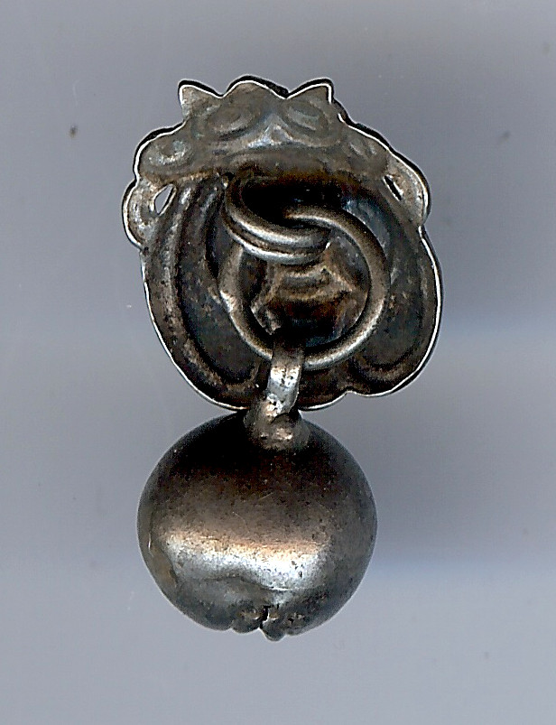 VINTAGE SILVER BEETLE TOGGLE BUTTON - image 2