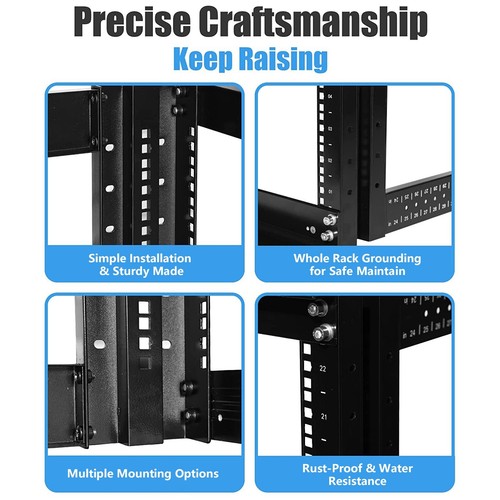 42U 4 Post Open Frame Server Data Rack 19