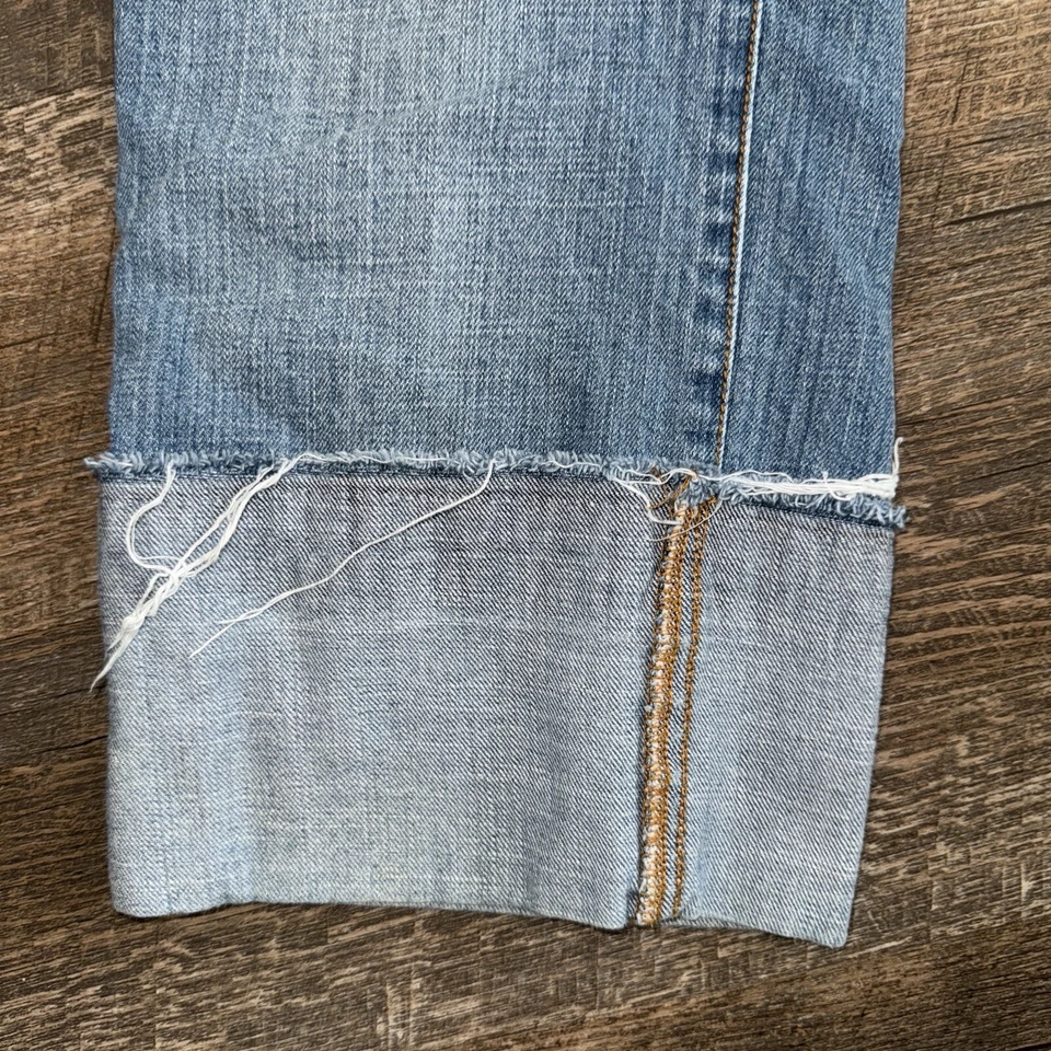 Pantalones de mezclilla recortados Hint talla 9 retazos reciclados grunge cottage hippie boho Foto 3 de 4