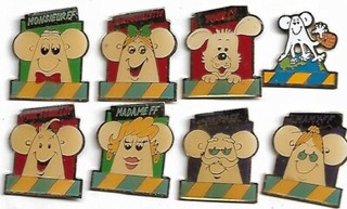 lot de 8 pin's magasins foir'fouille