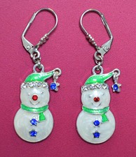 Schneemann Weihnachtsohrringe mit Brisur Weihnachts Geschenk Ohr Schmuck Neu