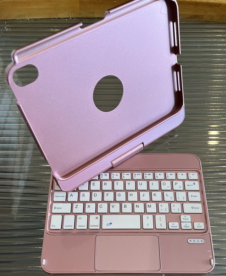 Wireless Keyboard for Tablet 5in x 8in Rose Gold Aluminum Alloy - Image 2 of 4