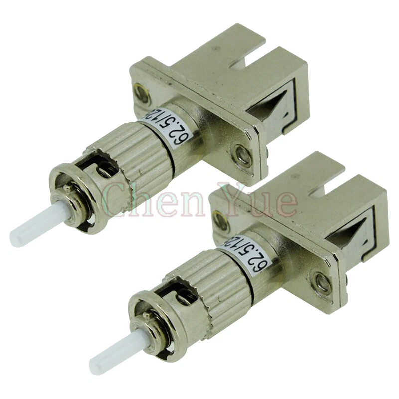 2pcs SC Female-ST Male Optica Adapter ST-SC flange Coupler Multimode MM 62.5/125 - Image 3 of 4