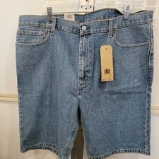 Levi's Mens Blue Denim Light Wash Cotton Regular Fit Bermuda Shorts Size 42