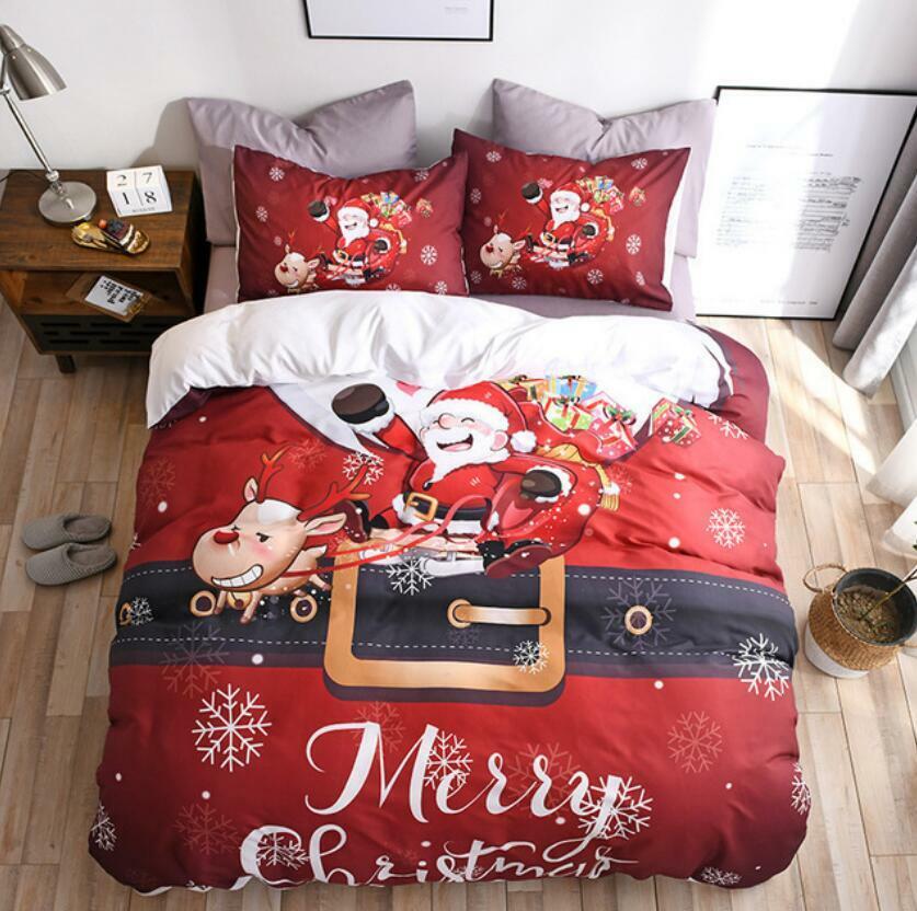 3D Santa Gift ZHUB450 Bed Pillowcases Quilt Duvet Cover Queen King Zoe Krajowe GORĄCE