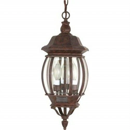 Central Park 3 Lt Hanging Lantern - Old Bronze - 120V - 60W - SATCO-60-895 - Picture 1 of 1