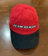 Team Penske Hat Mens Red Strap Back Indy Series 3 6 Signed Racing Baseball Cap