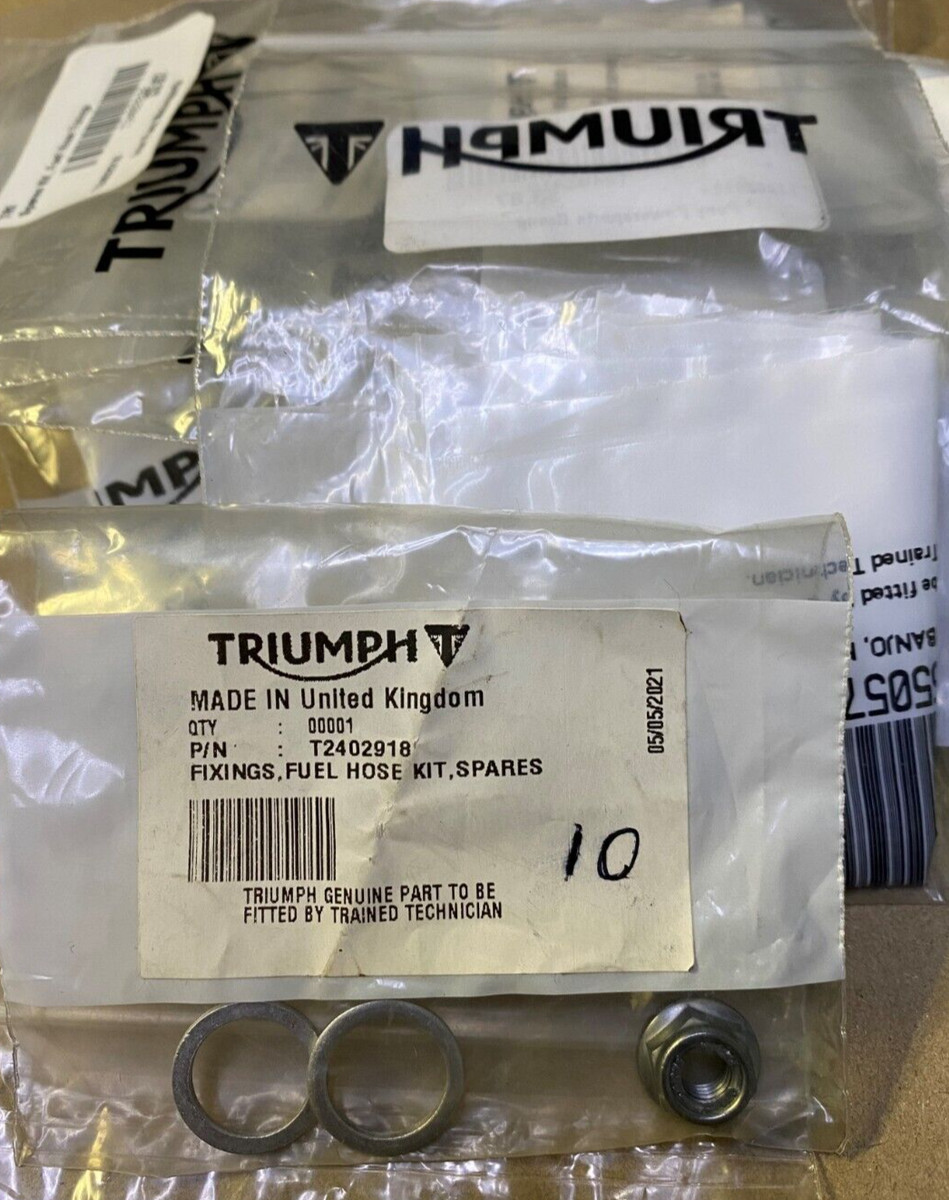 Triumph OEM Spares Kit, Fuel Hose Fixings Quantity 10, T2402918 | eBay