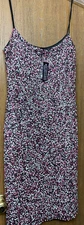 NWT Nicole Miller Collection Spaghetti Strap Sequin Dress- Black Pink White Sz 6