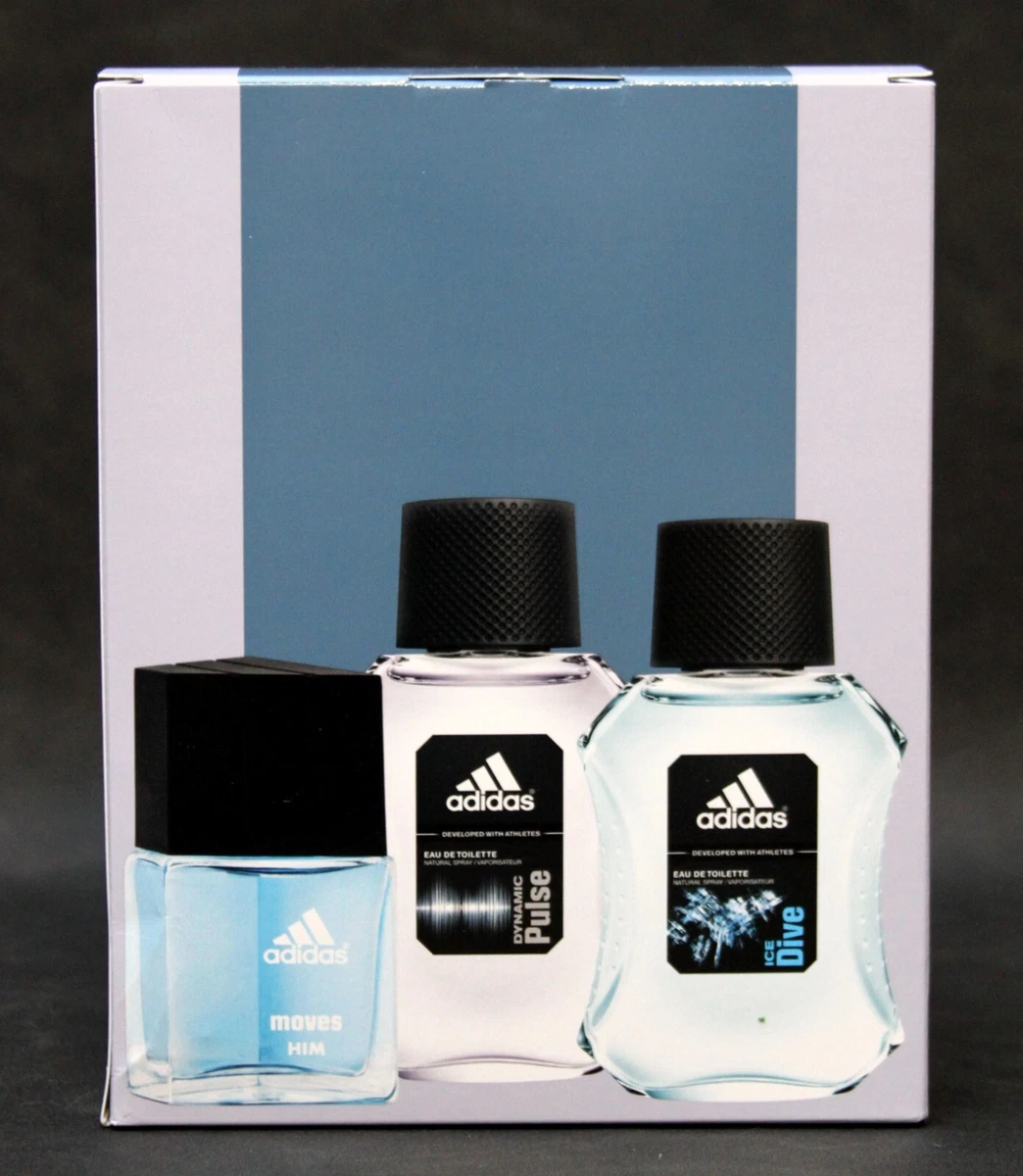 campus Vakantie rijstwijn Adidas Moves Dynamic Pulse Ice Dive Cologne Gift Set of 3 ~ New! | eBay