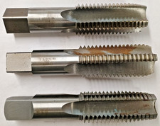 1-3/8-6 Tap Set Taper Plug Bottom H4 HSS NOS Has Stain Not Rust On Tap