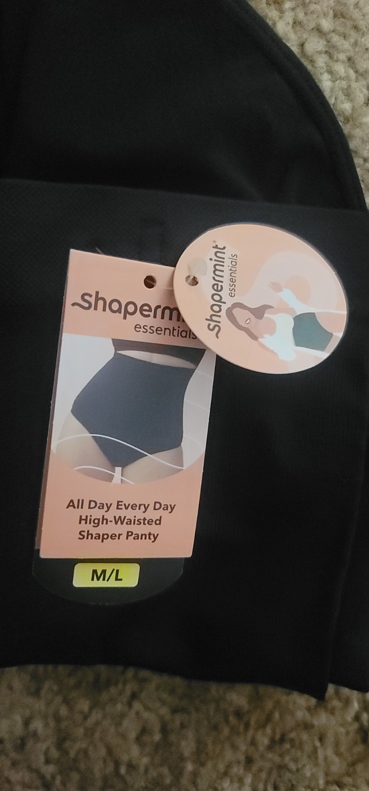 NEW Shapermint Essentials All Day Every Day High-Waisted Shaper Panty Black M/L