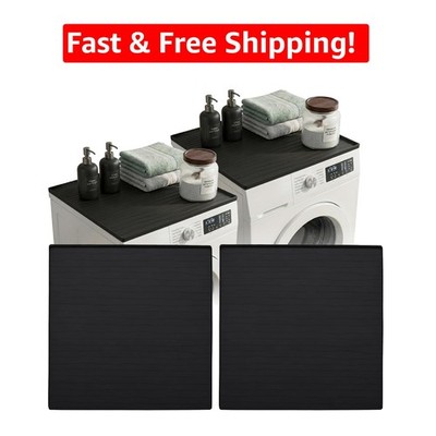 Versatile 2PC 25'' Dark Grey Onyx Washer and Dryer Covers - Non-Slip & Stylish