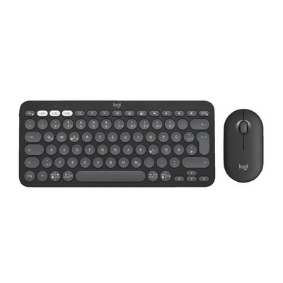 LOGITECH Pebble 2 Combo, Easy-Switch für Windows, macOS, iPadOS, Chrome, Tastatu