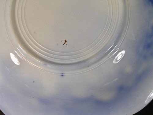 Antique 1895 Upper Hanley ,England Flow Blue Berry Bowl Porcelain Set, 6 Pcs. - Picture 8 of 8