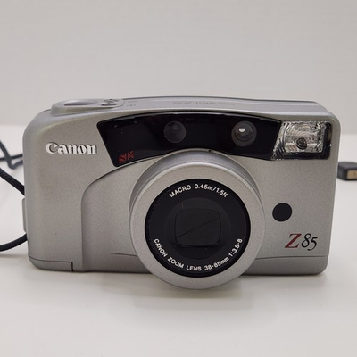 #ad Canon Sure Shot Z85 35mm Film Camera 38 85mm Zoom Lens Silver Untested $49.99