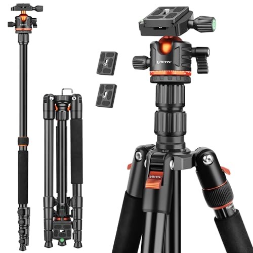 Victiv 78"/ 198cm Camera Tripod for Canon Sony Nikon, DSLR Tripod Lightweight