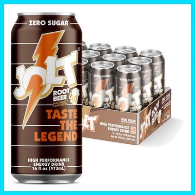 JOLT Root Beer Energy Drink - 200mg Caffeine Drink with L-Carnitine & Taurine...