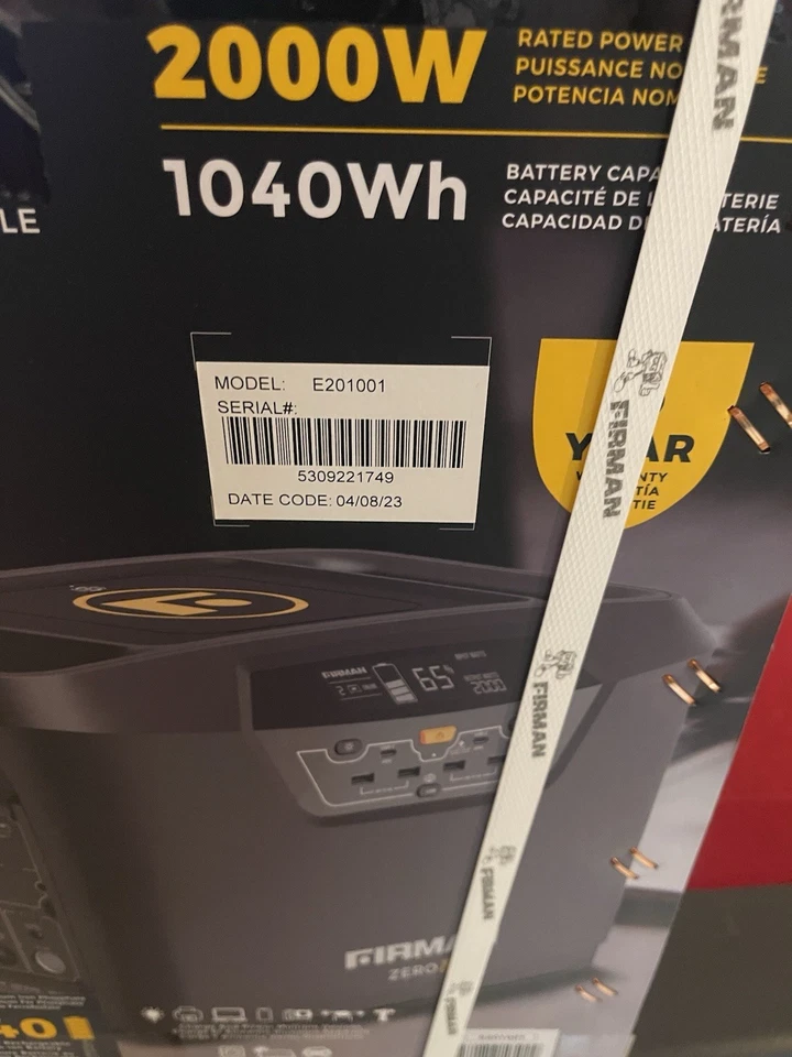 Firman E201001 Zero E Portable Expandable Power Station - Image 3 of 4