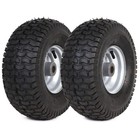 (2 Pack) 15 x 6.00-6 Tire and Wheel Set - for Lawn Tractors with 3” Centered