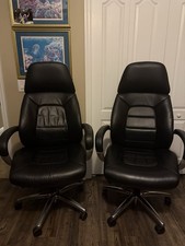 Chair Zuri Gates  executive  black leather luxury office  adjust over $900 new!