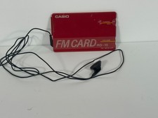 CASIO FM RADIO POCKET CARD TUNER/RECEIVER WITH PORTABLE HEADPHONE TESTED/WORKS