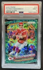 2025 Prizm Patrick Mahomes II Green Scope Prizms #/75 Chiefs PSA 9
