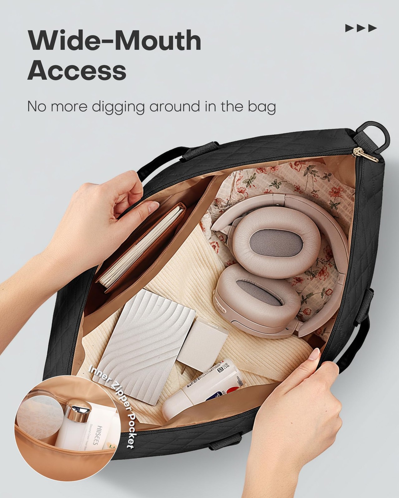 Travel Duffel Bag - Weekender Bags for Women, Carry On Overnight Bag with Sho...