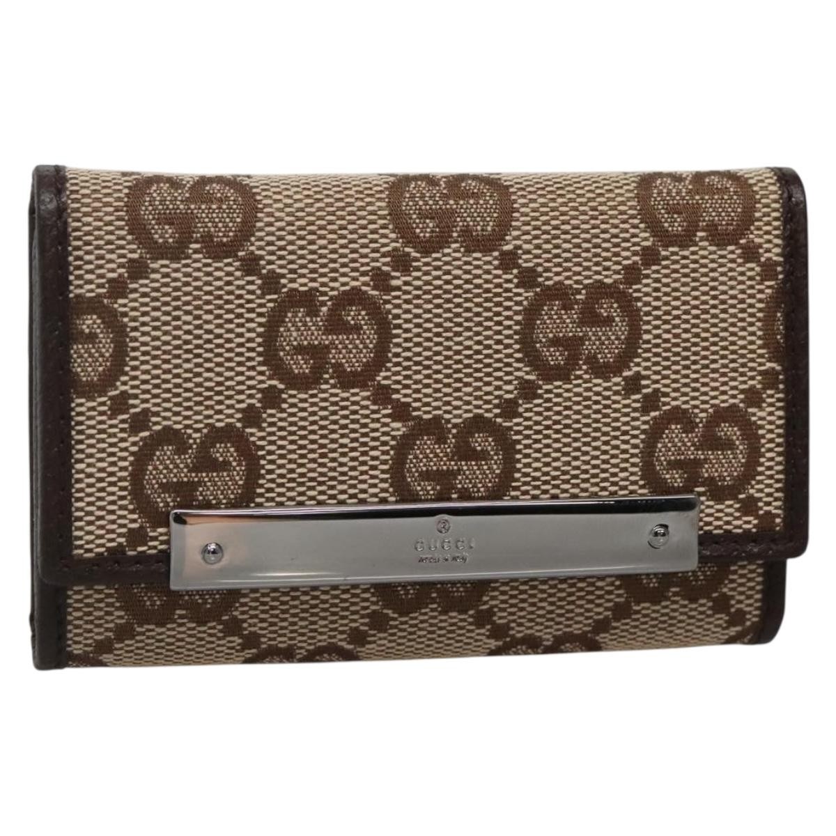GUCCI GG Canvas Key Case Beige 127048 1147 Auth 142039V | eBay