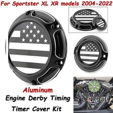 For Harley Engine Derby Timing Timer Cover Sportster Iron XL 883 1200 48 US Flag