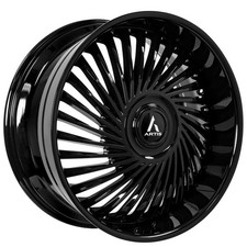 26x926x10 Artis Wheels Juicy-xl Full Gloss Black Rims 4pcs A1