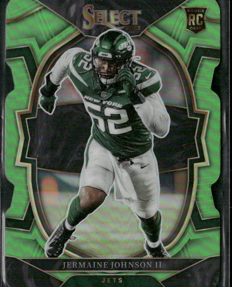 Jermaine Johnson II Panini Select #90 Die-Cut Neon Green