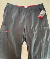 DICKIES Scrub Pants Men's Extra Large Elastic Waist Band Workwear Durable Black