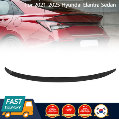 Gloss Black Factory Style Rear Spoiler For 2021-2025 Hyundai Elantra Sedan