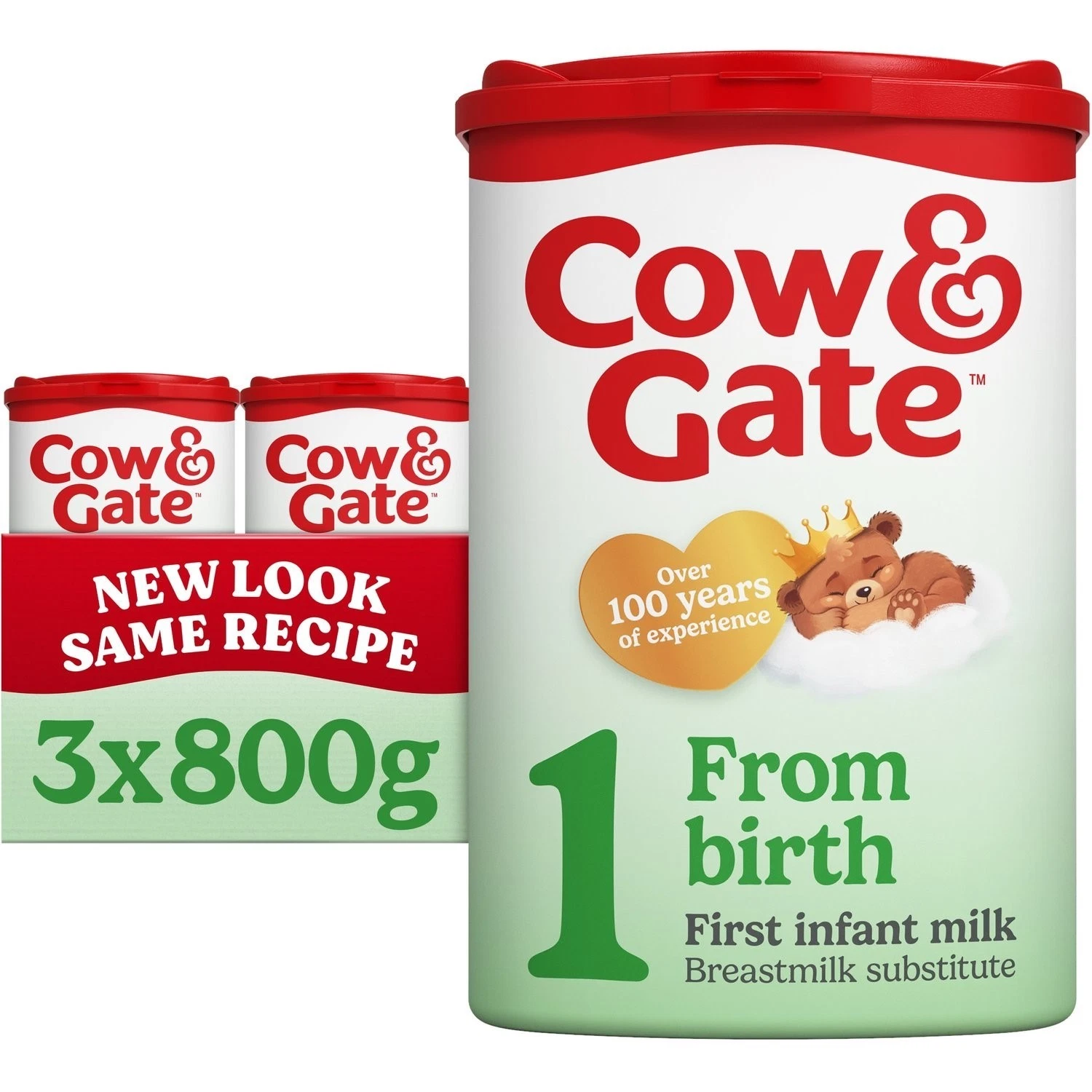 3 x 800g Cow & Gate First Baby Milk Formula Suitable From Birth
Opens in a new window or tab