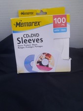 Memorex Color CD  DVD Paper Sleeves Pack of 100 