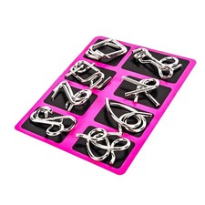 8pcs Metal Montessori Puzzle Wire IQ Mind Bra...