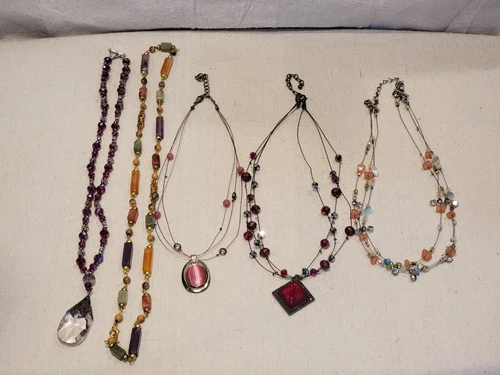 VETEMENTS Lotto di 5 collane moda donna perline S