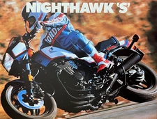 1986 Honda Nighthawk S 4-page glossy sales brochure-literature CB700SC  OEM