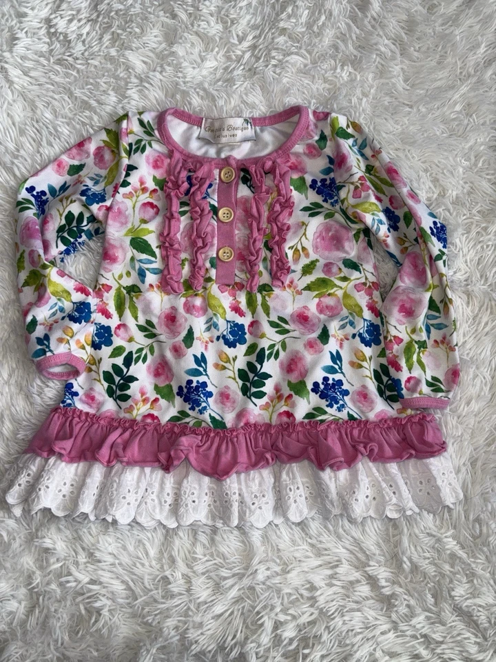 Georgia's Boutique Exclusives niñas talla 12/18 meses vestido floral. Exc. calidad Foto 2 de 4