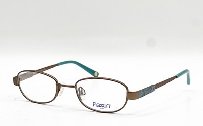 NEW FLEXON KIDS STARBURST 210 BROWN AUTHENTIC EYEGLASSES 45-18