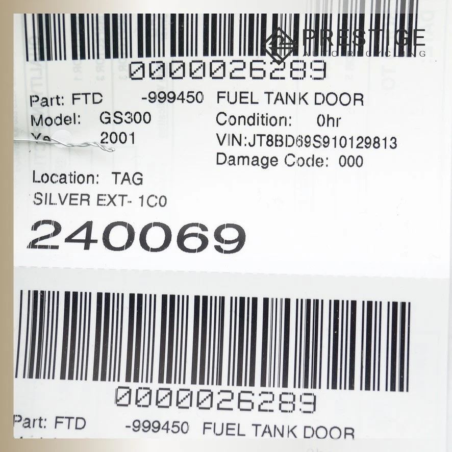 98-2005 LEXUS GS300/GS400 Fuel Filler Door Lid Fuel Tank Door Silver 77350-30331 - Image 3 of 3