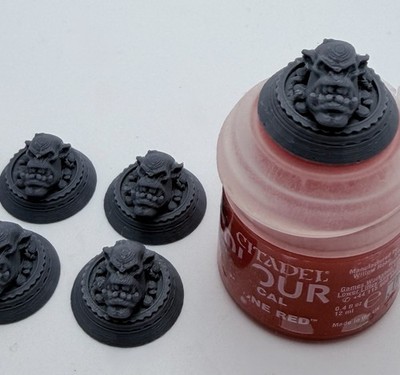 25 Ork Paint Pot Cap Swatches | Citadel Colour Topper Set | Wargaming