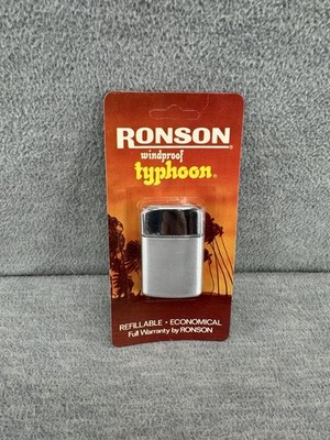 RONSON - Typhoon Windproof Lighter 1960s-70s Unused NOS British Empire FOR PARTS