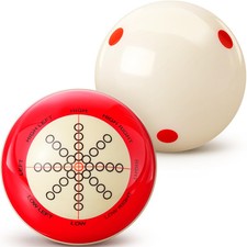 2 Pcs Billiards Cue Ball with Dots Practice Training Artifact Regulation Size...